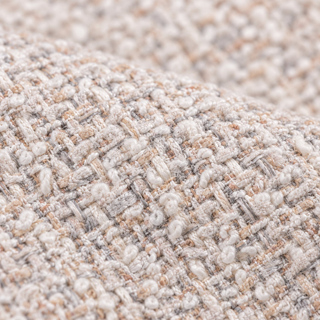 Tissu Chanel tweed Rose poudré, détail du tissu