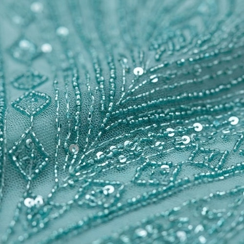 Tissu Elie Saab Turquoise – Coupon 3,5 m