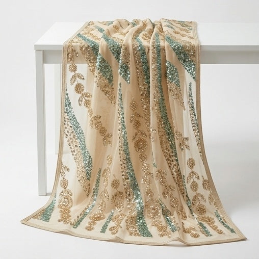 Tissu Elie Saab Beige doré