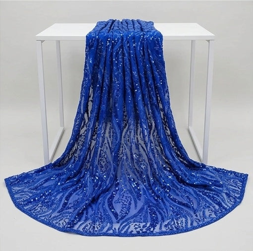 Tissu Elie Saab Bleu roi – Coupon 3,5 m