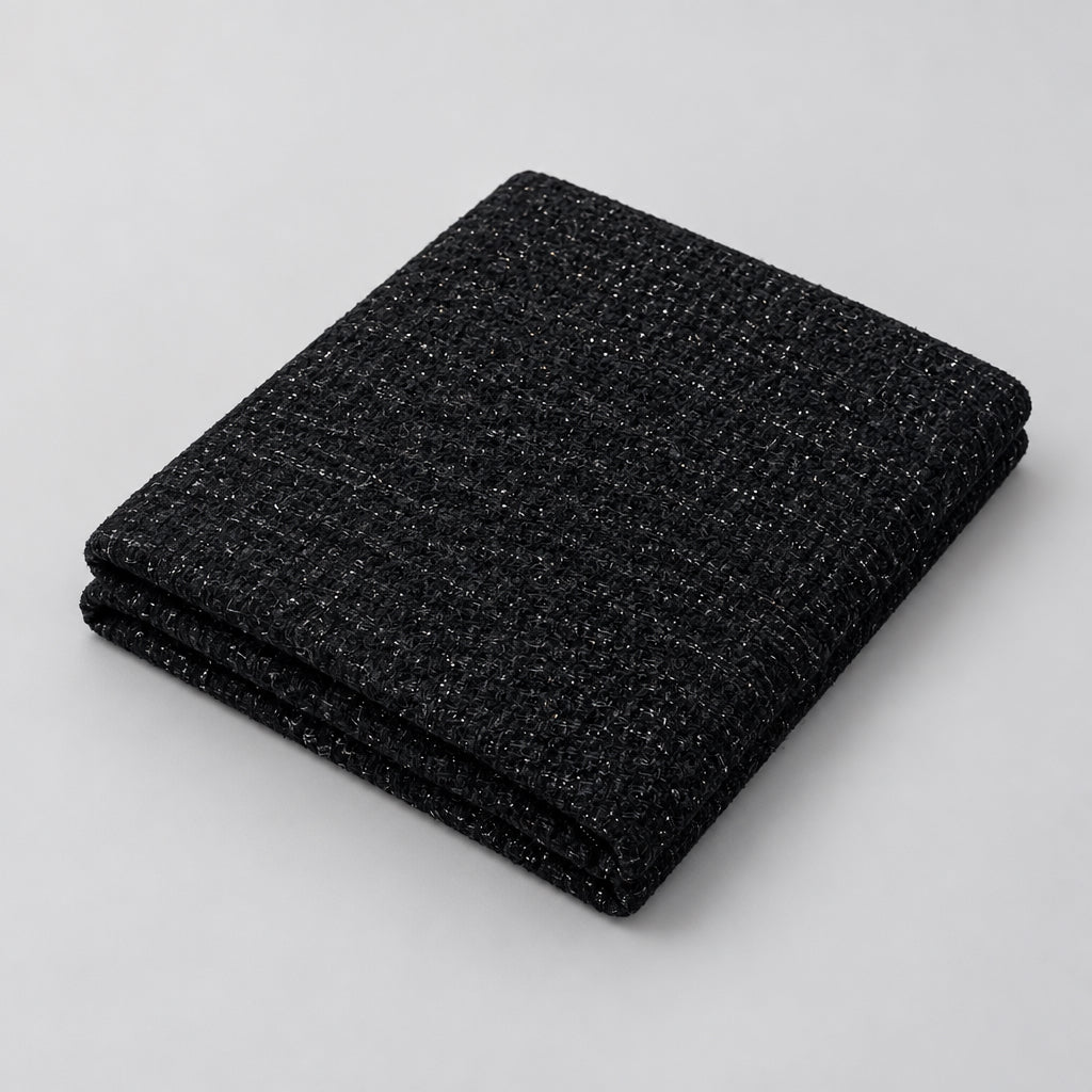 Tissu Chanel tweed Noir