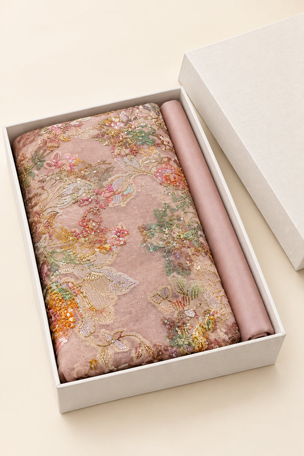 Tlija en soie Rose nude