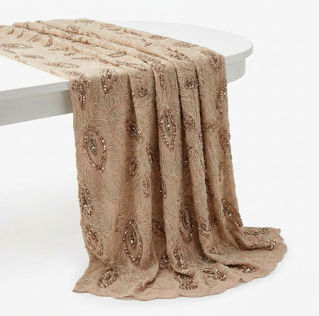 Tissu Elie Saab Rose poudré – Coupon 3,5 m