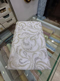Tissu Elie Saab – Blanc argenté
