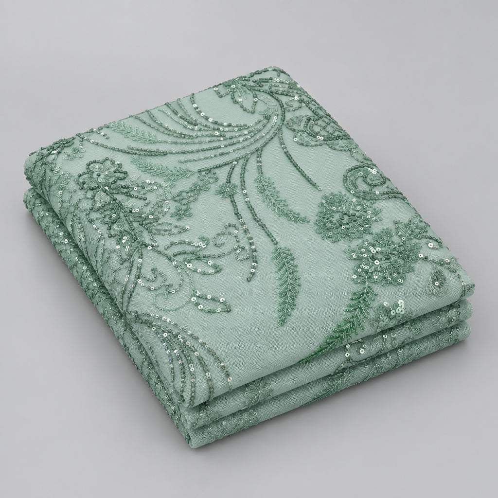 Tissu Elie Saab Vert menthe