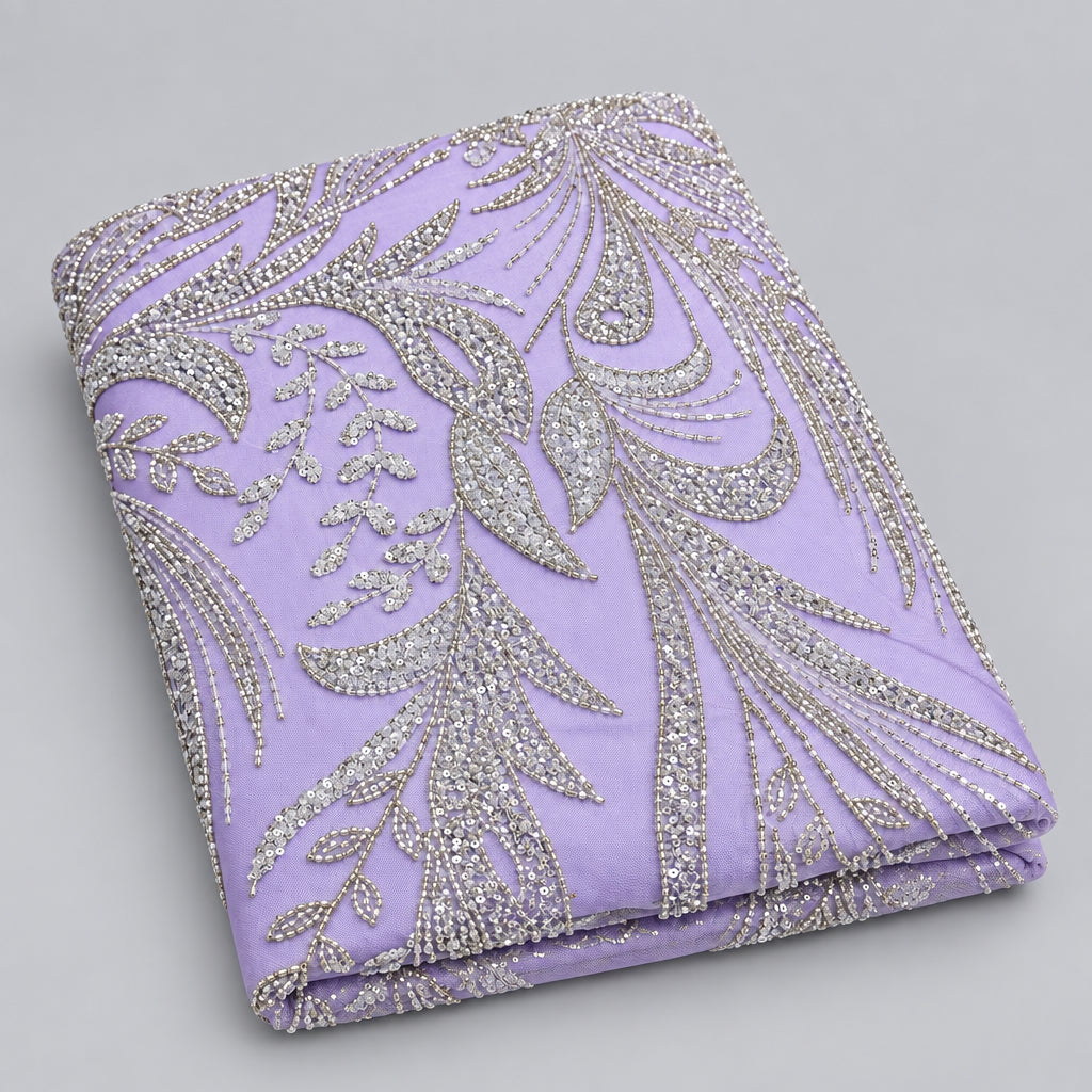 Tissu Elie Saab – Lilas perlé