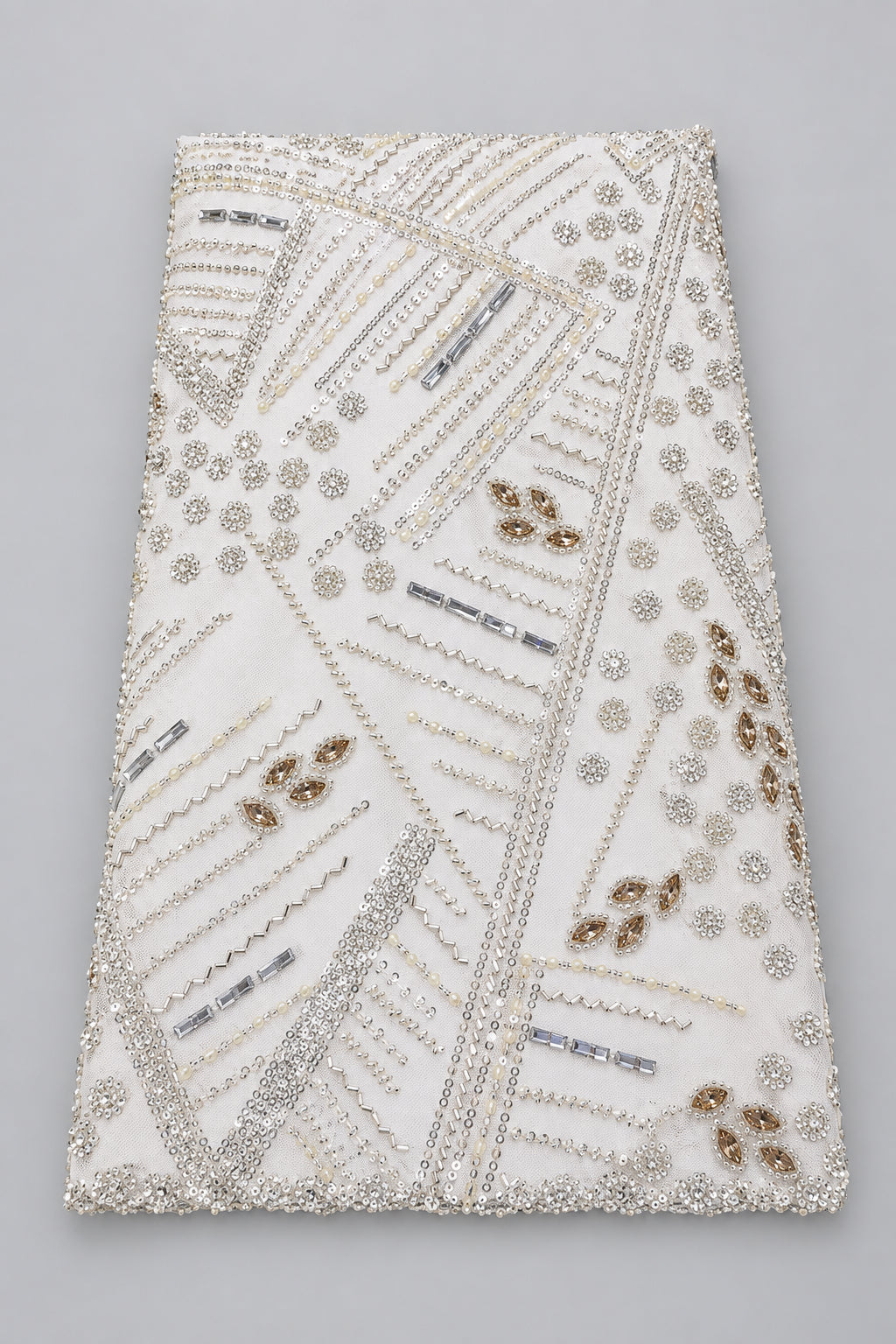 Tissu Elie Saab – Blanc cristal pêche