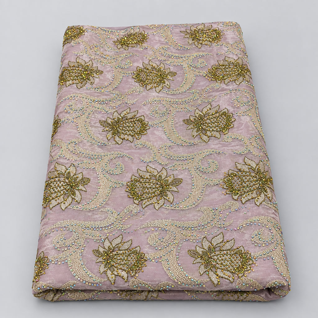 Brocart indien – Rose doré